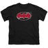 BATMAN/HARDCORE NOIR BAT LOGO - S/S YOUTH 18/1 - BLACK