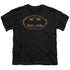BATMAN/BLACK & GOLD EMBOSSED - S/S YOUTH 18/1 - BLACK