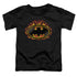 BATMAN/BAT FLAMES SHIELD - S/S TODDLER TEE - BLACK