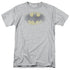 BATMAN/FADED LOGO - S/S ADULT 18/1 - ATHLETIC HEATHER