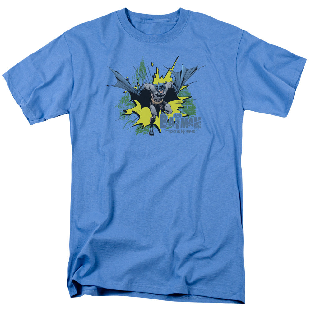 BATMAN/CITY SPLASH - S/S ADULT 18/1 - CAROLINA BLUE