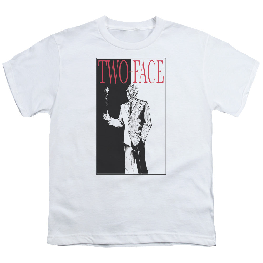 BATMAN/TWO FACE - S/S YOUTH 18/1 - WHITE