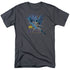 BATMAN/CAPE OUTSTRETCHED - S/S ADULT 18/1 - CHARCOAL