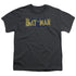 BATMAN/VINTAGE LOGO SPLATTER - S/S YOUTH 18/1 - CHARCOAL