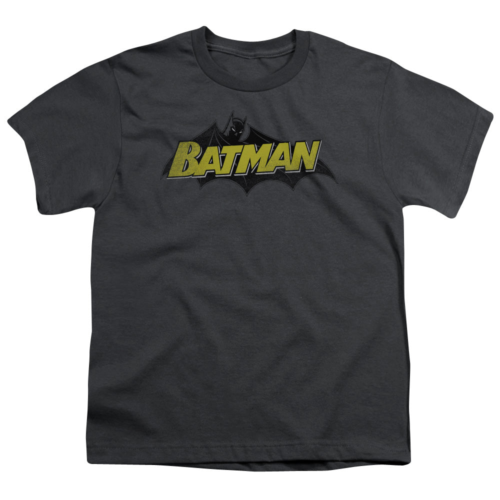 BATMAN/CLASSIC COMIC LOGO - S/S YOUTH 18/1 - CHARCOAL