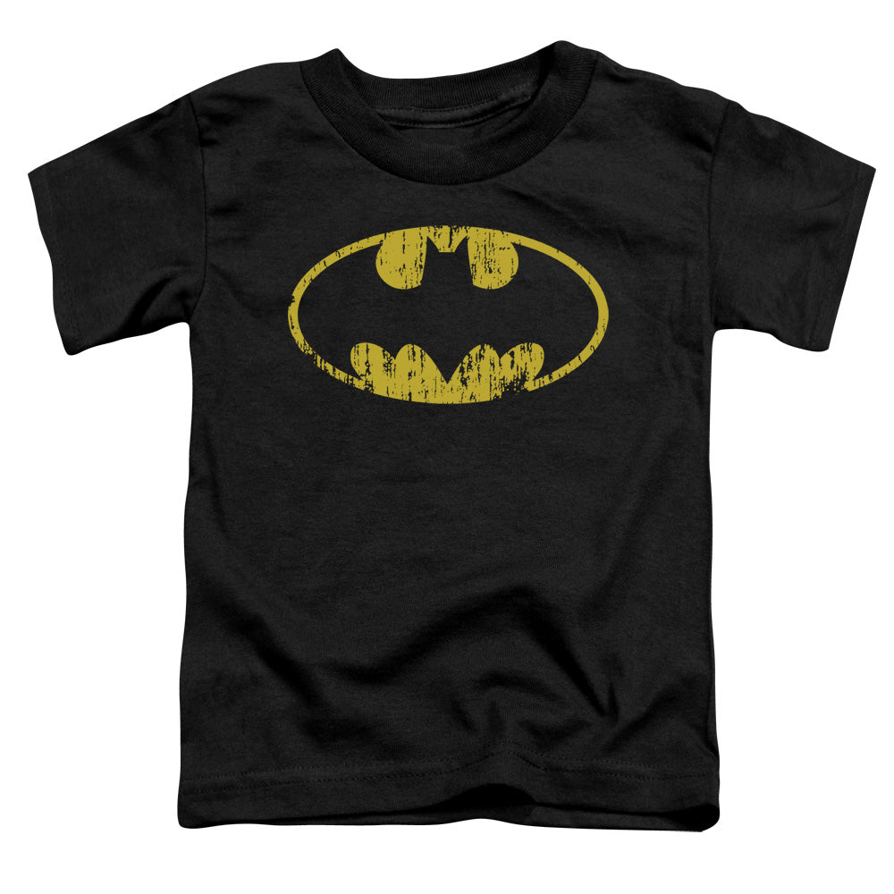 BATMAN/CLASSIC LOGO DISTRESSED - S/S TODDLER TEE - BLACK