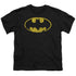BATMAN/CLASSIC LOGO DISTRESSED - S/S YOUTH 18/1 - BLACK