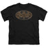 BATMAN/AZTEC BAT LOGO - S/S YOUTH 18/1 - BLACK