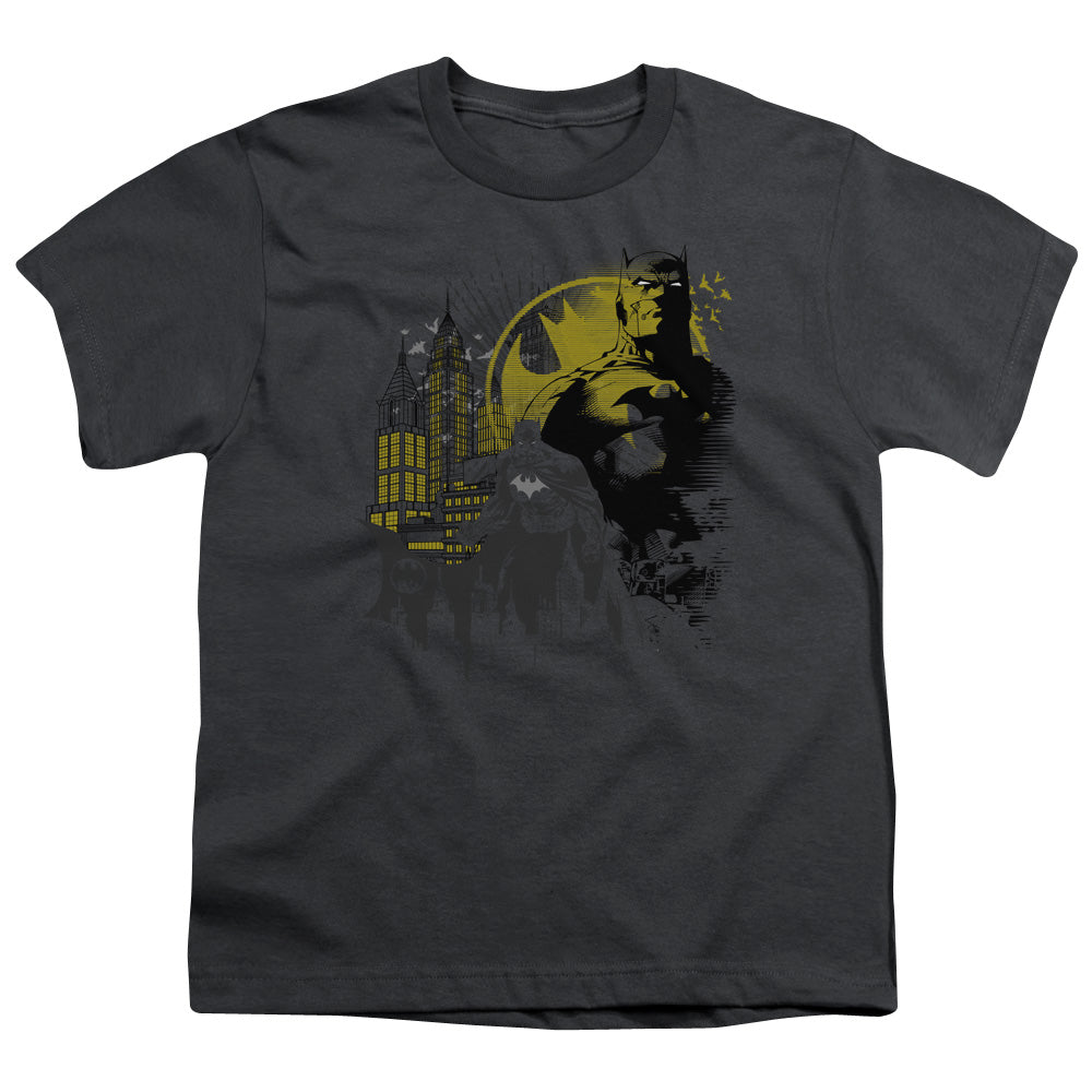 BATMAN/THE DARK CITY - S/S YOUTH 18/1 - CHARCOAL