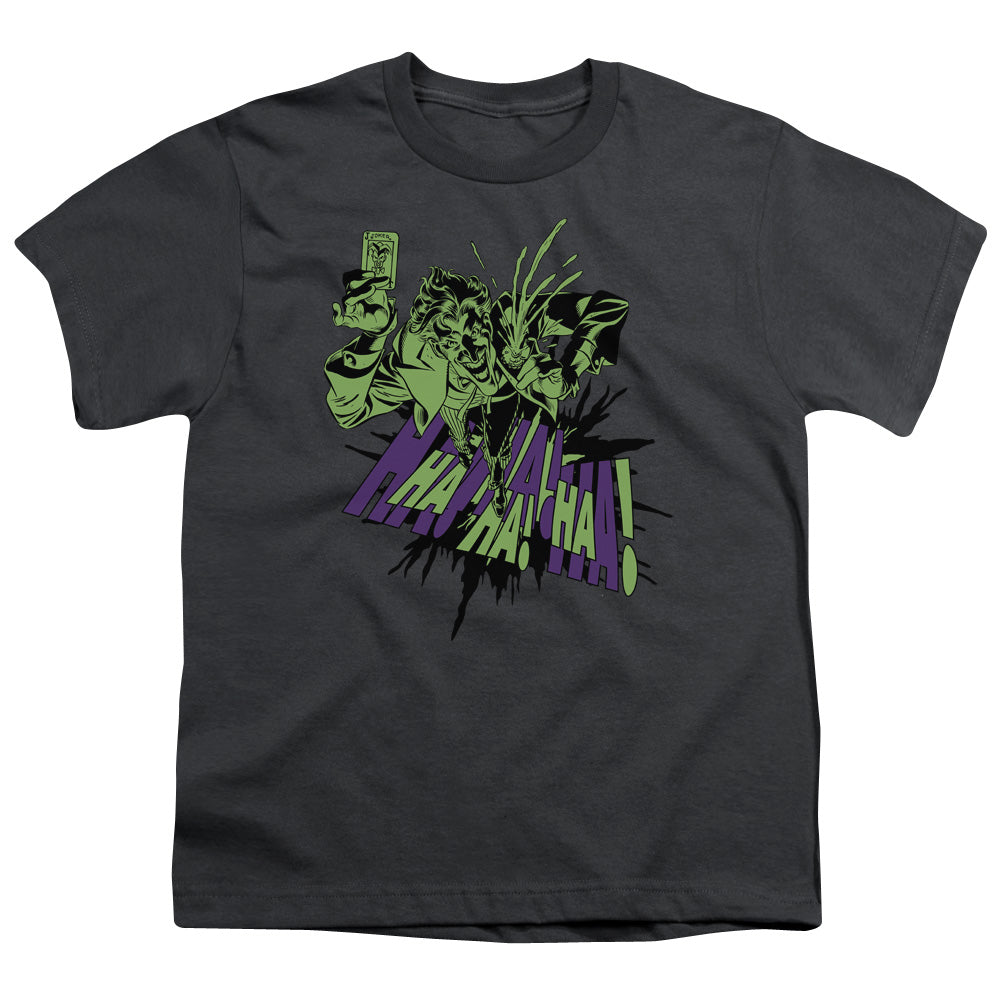 BATMAN/SMELL MY FLOWER - S/S YOUTH 18/1 - CHARCOAL