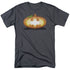 BATMAN/BAT PUMPKIN LOGO - S/S ADULT 18/1 - CHARCOAL