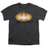 BATMAN/BAT PUMPKIN LOGO - S/S YOUTH 18/1 - CHARCOAL