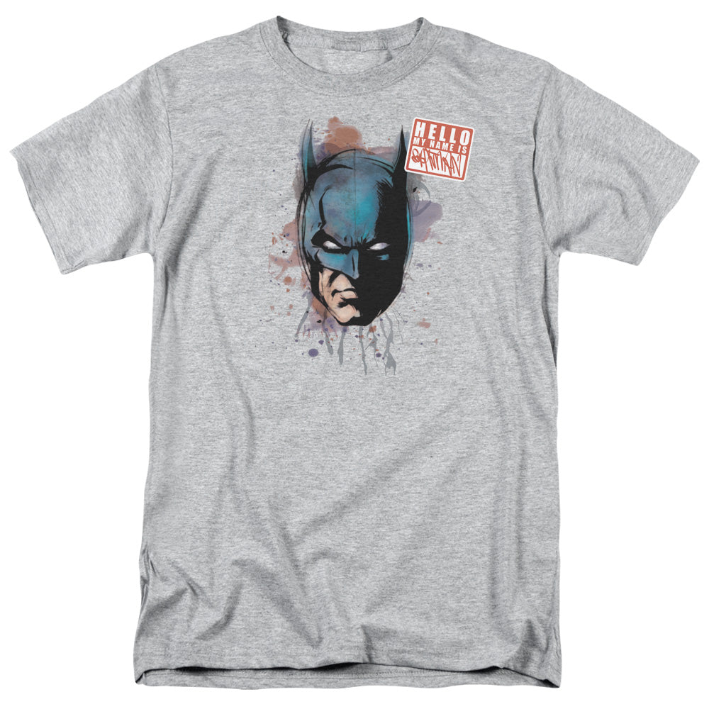 BATMAN/HELLO - S/S ADULT 18/1 - ATHLETIC HEATHER