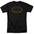 BATMAN/FLAME OUTLINED LOGO - S/S ADULT 18/1 - BLACK
