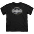 BATMAN/STEEL WALL SHIELD - S/S YOUTH 18/1 - BLACK