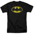 BATMAN/BATS IN LOGO - S/S ADULT 18/1 - BLACK
