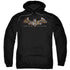 BATMAN ARKHAM ASYLUM/ARKHAM ASYLUM LOGO - ADULT PULLOVER HOODIE - BLACK