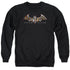 BATMAN ARKHAM ASYLUM/ARKHAM ASYLUM LOGO - ADULT CREWNECK SWEATSHIRT - BLACK