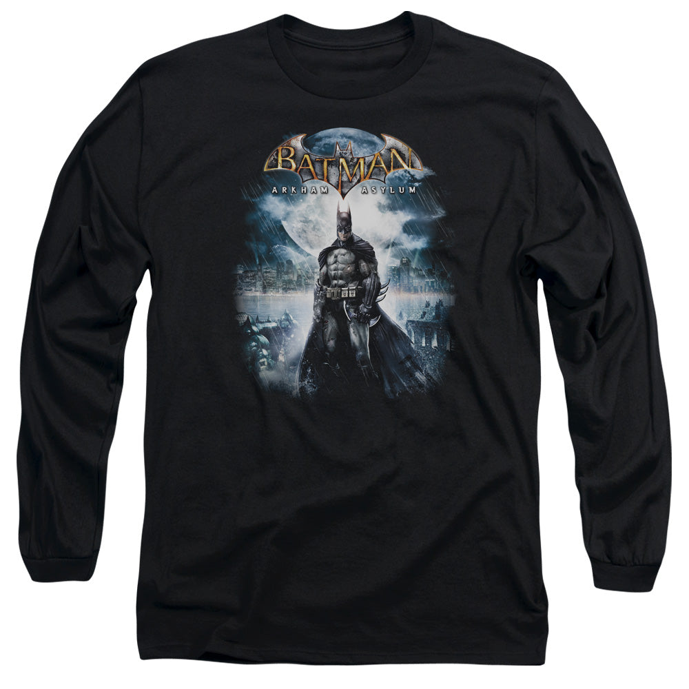 BATMAN ARKHAM ASYLUM/GAME COVER - L/S ADULT 18/1 - BLACK