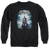 BATMAN ARKHAM ASYLUM/GAME COVER - ADULT CREWNECK SWEATSHIRT - BLACK
