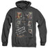 BATMAN ARKHAM ASYLUM/RUNNING THE ASYLUM - ADULT HEATHER HOODIE - BLACK