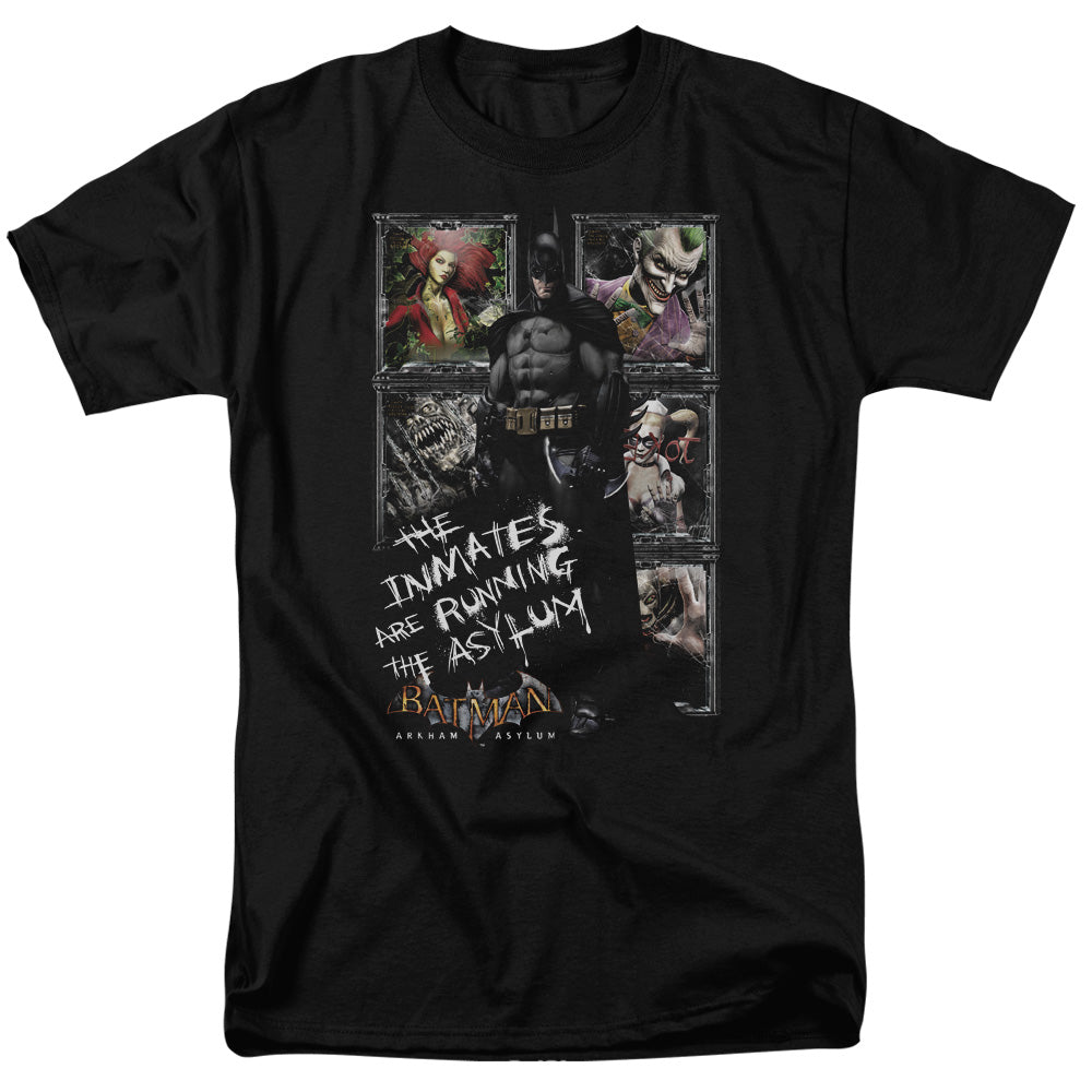 BATMAN ARKHAM ASYLUM/RUNNING THE ASYLUM - S/S ADULT 18/1 - BLACK