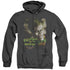 BATMAN ARKHAM ASYLUM/WELCOME TO THE MADHOUSE - ADULT HEATHER HOODIE - BLACK