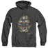 BATMAN ARKHAM ASYLUM/CRAZY LIPS - ADULT HEATHER HOODIE - BLACK