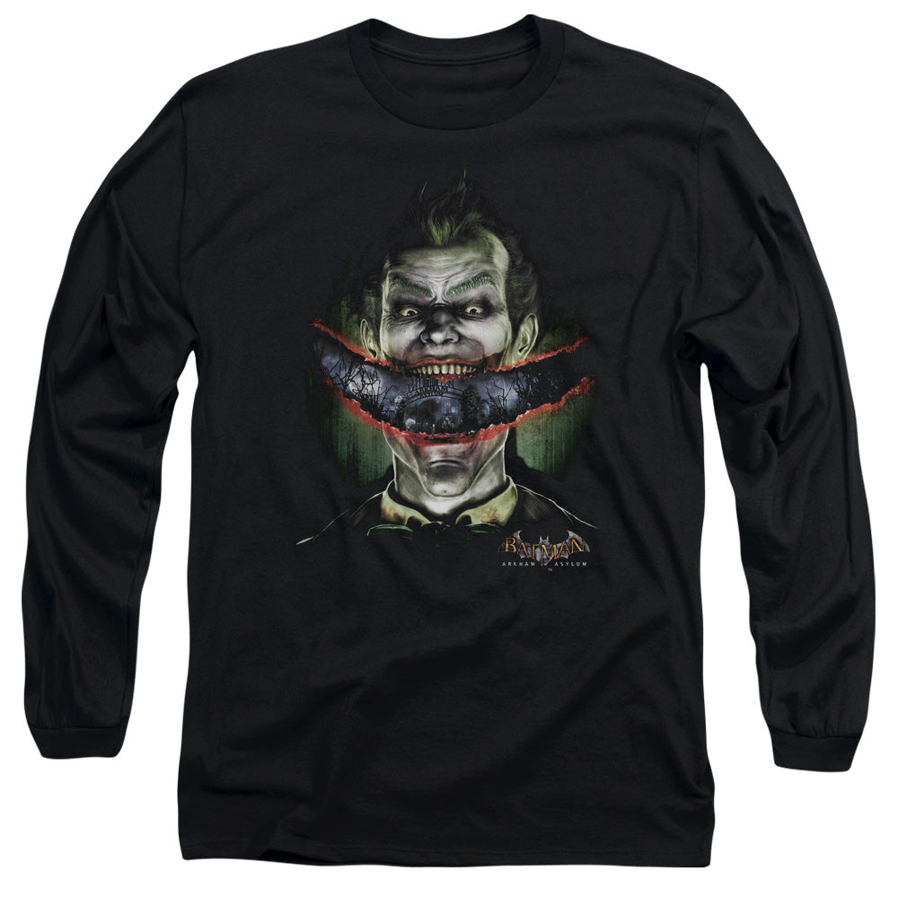 BATMAN ARKHAM ASYLUM/CRAZY LIPS - L/S ADULT 18/1 - BLACK