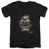 BATMAN ARKHAM ASYLUM/CRAZY LIPS - S/S ADULT V-NECK 30/1 - BLACK