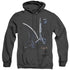 BATMAN ARKHAM ASYLUM/ARKHAM BATMAN - ADULT HEATHER HOODIE - BLACK