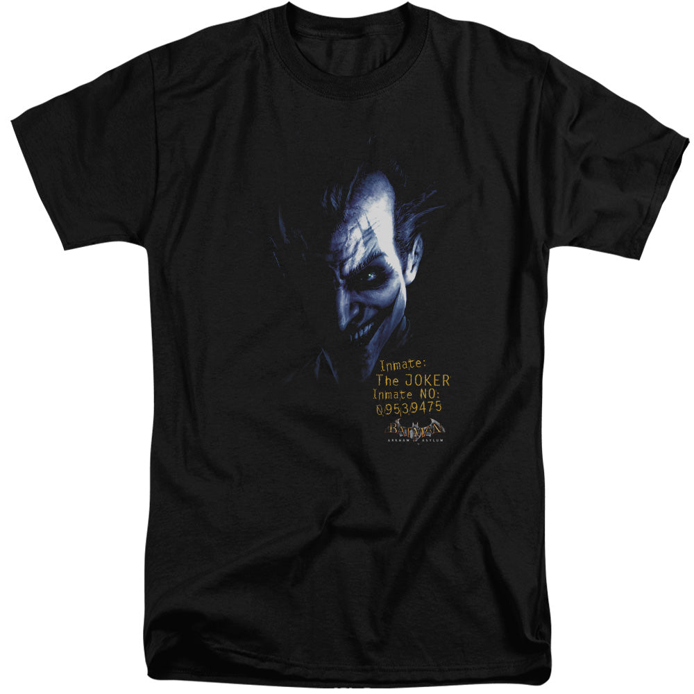 BATMAN ARKHAM ASYLUM/ARKHAM JOKER - S/S ADULT TALL 18/1 - BLACK