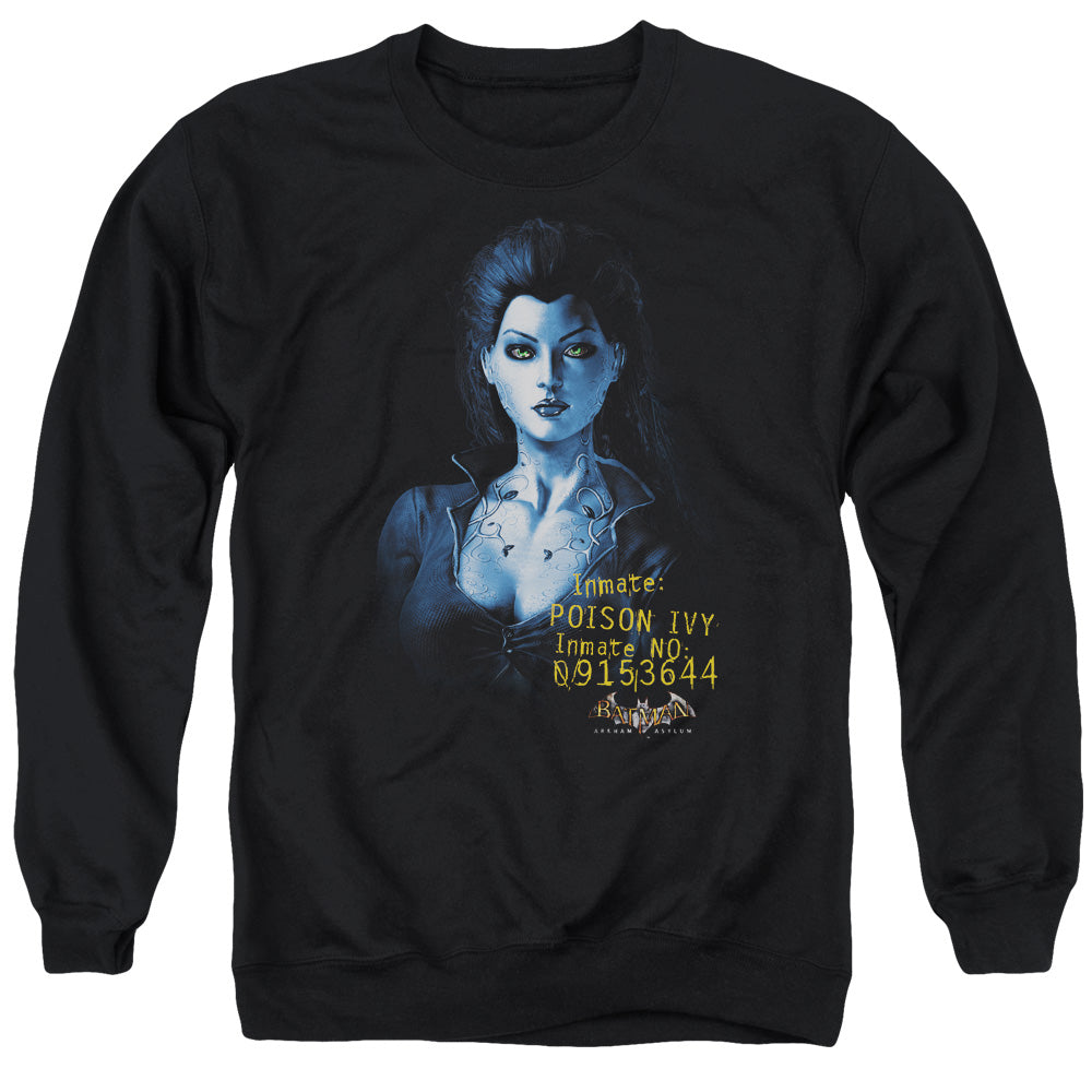 BATMAN ARKHAM ASYLUM/ARKHAM POISON IVY - ADULT CREWNECK SWEATSHIRT - BLACK