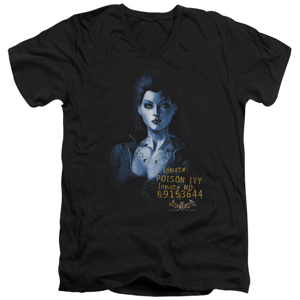 BATMAN ARKHAM ASYLUM/ARKHAM POISON IVY - S/S ADULT V-NECK 30/1 - BLACK