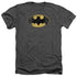 BATMAN/DESTROYED LOGO - ADULT HEATHER - CHARCOAL