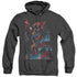 BATMAN/DARK KNIGHT PANELS - ADULT HEATHER HOODIE - BLACK