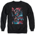 BATMAN/DARK KNIGHT PANELS - ADULT CREWNECK SWEATSHIRT - BLACK