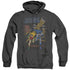 BATMAN/DYNAMIC DUO - ADULT HEATHER HOODIE - BLACK