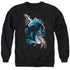 BATMAN/CRAZY GRIN - ADULT CREWNECK SWEATSHIRT - BLACK