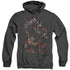 BATMAN/CRIMSON KNIGHT - ADULT HEATHER HOODIE - BLACK