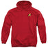 BATMAN/ROBIN LOGO - ADULT PULLOVER HOODIE - RED