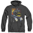 BATMAN/BAT RACING - ADULT HEATHER HOODIE - BLACK