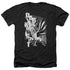 BATMAN/VERTICAL LETTERS - ADULT HEATHER - BLACK