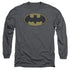 BATMAN/LITTLE LOGOS - L/S ADULT 18/1 - CHARCOAL