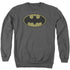 BATMAN/LITTLE LOGOS - ADULT CREWNECK SWEATSHIRT - CHARCOAL