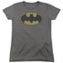 BATMAN/LITTLE LOGOS - S/S WOMENS TEE - CHARCOAL