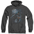 BATMAN/LIGHT OF THE MOON - ADULT HEATHER HOODIE - BLACK