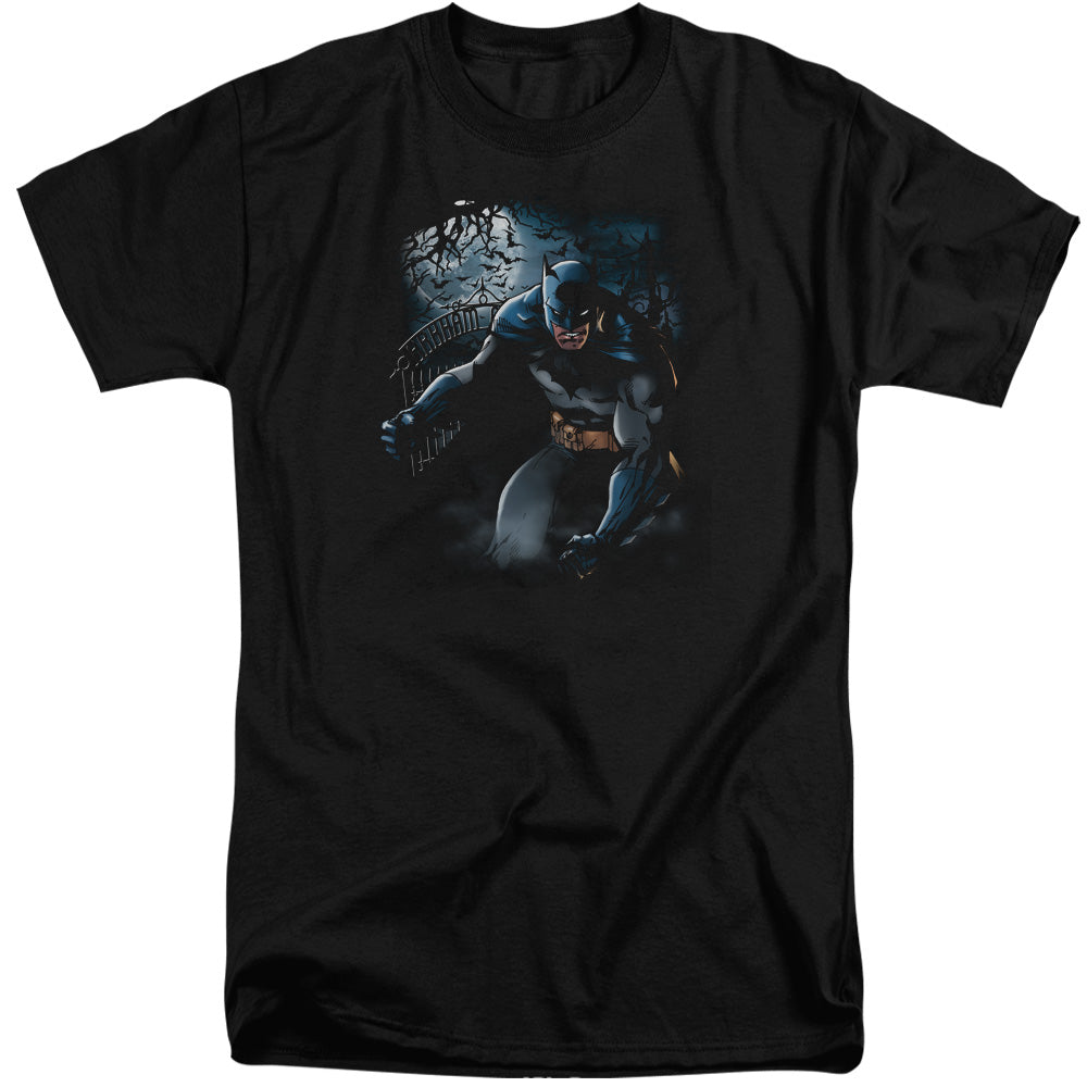 BATMAN/LIGHT OF THE MOON - S/S ADULT TALL 18/1 - BLACK