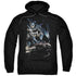 BATMAN/PERCHED - ADULT PULLOVER HOODIE - BLACK
