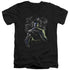 BATMAN/VILLAINS UNLEASHED - S/S ADULT V-NECK 30/1 - BLACK